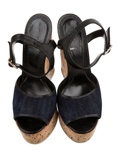 fendi strap sandals|fendi denim sandals.